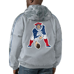 New England Patriots Starter Thursday Night Gridiron Throwback Full-Zip Jacket Gray | NFL