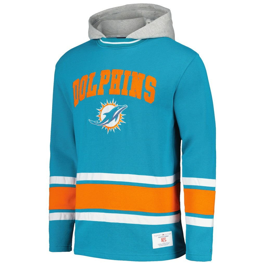 Miami Dolphins Tommy Hilfiger Ivan Fashion Pullover Hoodie Aqua | NFL