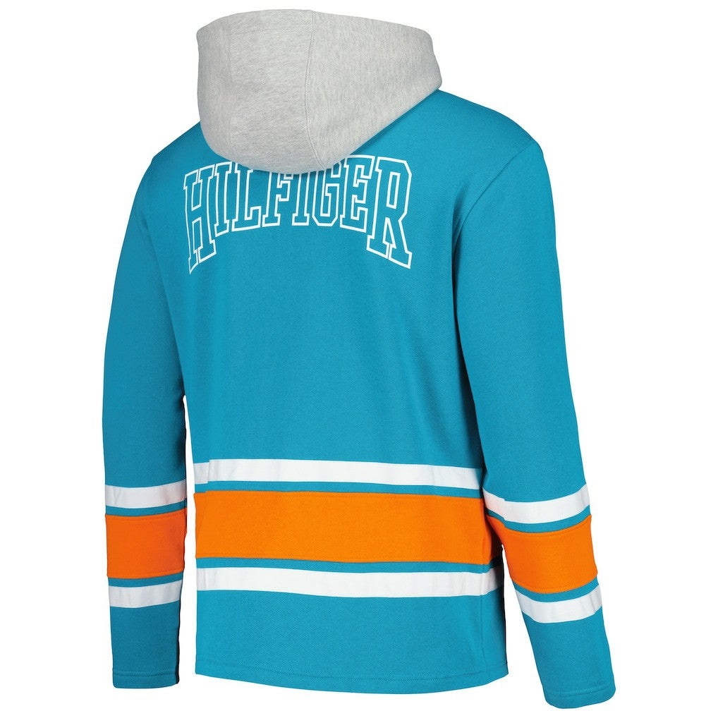 Miami Dolphins Tommy Hilfiger Ivan Fashion Pullover Hoodie Aqua | NFL