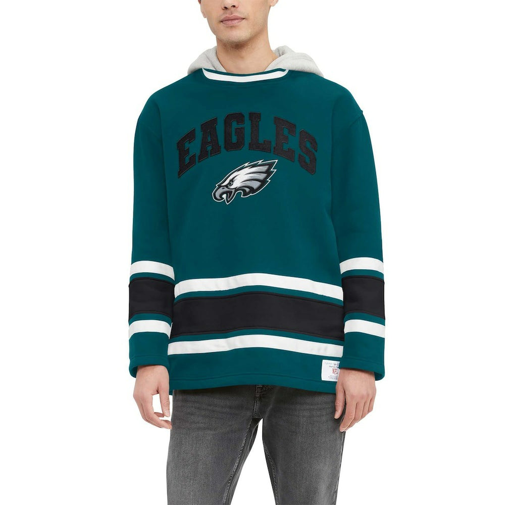 Philadelphia Eagles Tommy Hilfiger Ivan Fashion Pullover Hoodie Midnight Green | NFL