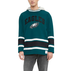 Philadelphia Eagles Tommy Hilfiger Ivan Fashion Pullover Hoodie Midnight Green | NFL