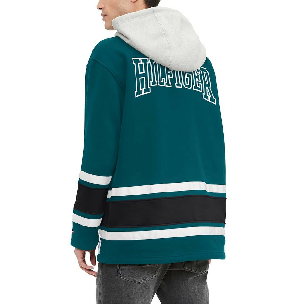 Philadelphia Eagles Tommy Hilfiger Ivan Fashion Pullover Hoodie Midnight Green | NFL