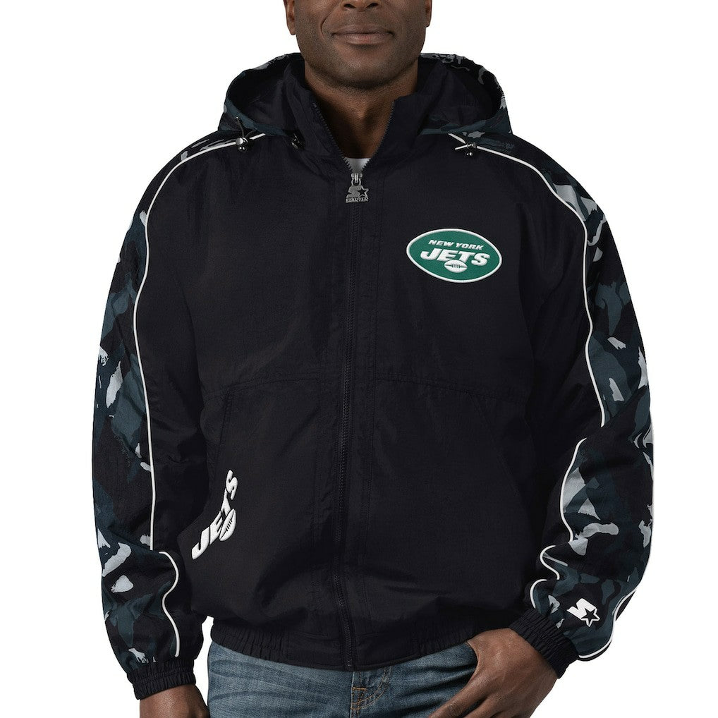 New York Jets Starter Thursday Night Gridiron Full-Zip Hoodie Black | NFL