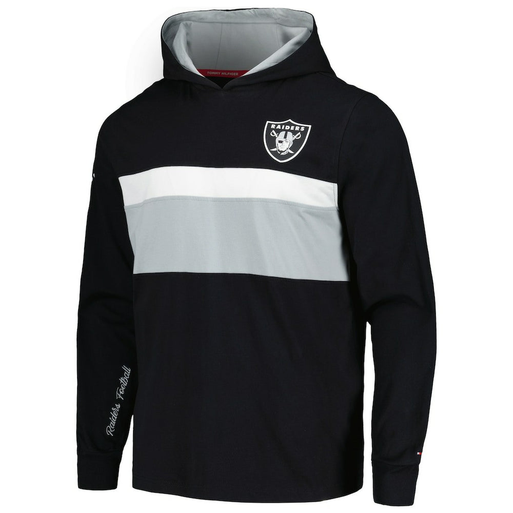 Las Vegas Raiders Tommy Hilfiger Morgan Long Sleeve Hoodie T-Shirt Black | NFL