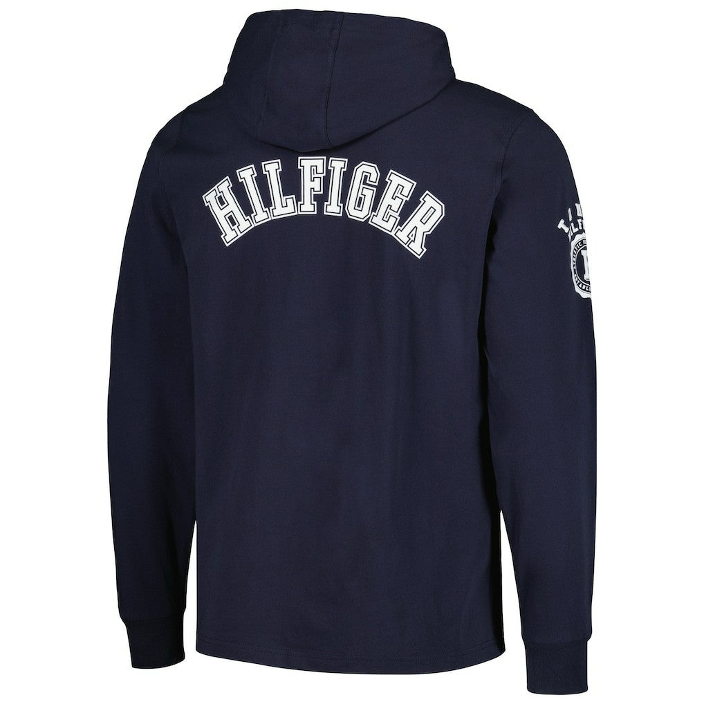 Chicago Bears Tommy Hilfiger Morgan Long Sleeve Hoodie T-Shirt Navy | NFL