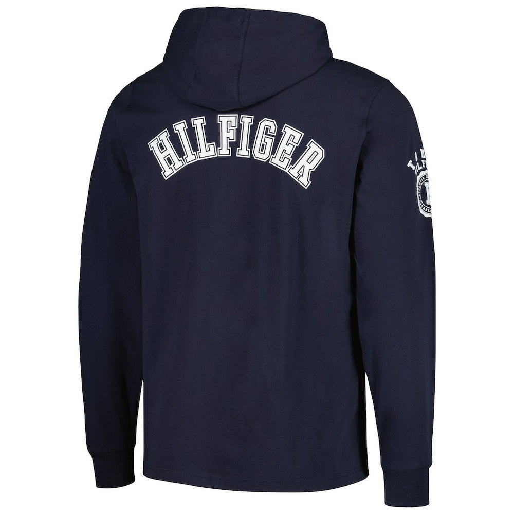 Chicago Bears Tommy Hilfiger Morgan Long Sleeve Hoodie T-Shirt Navy | NFL