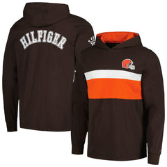 Cleveland Browns Tommy Hilfiger Morgan Long Sleeve Hoodie T-Shirt Brown | NFL