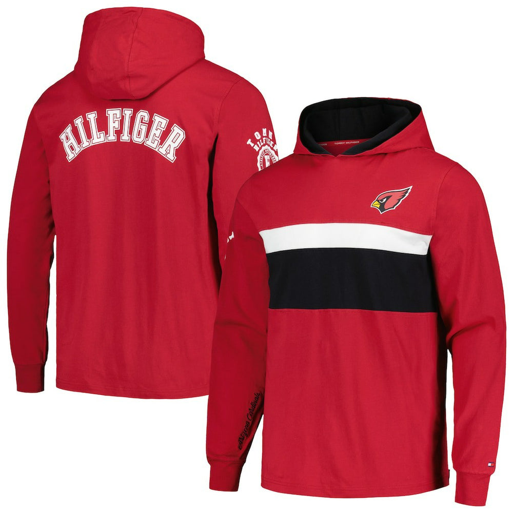Arizona Cardinals Tommy Hilfiger Morgan Long Sleeve Hoodie T-Shirt Cardinal | NFL