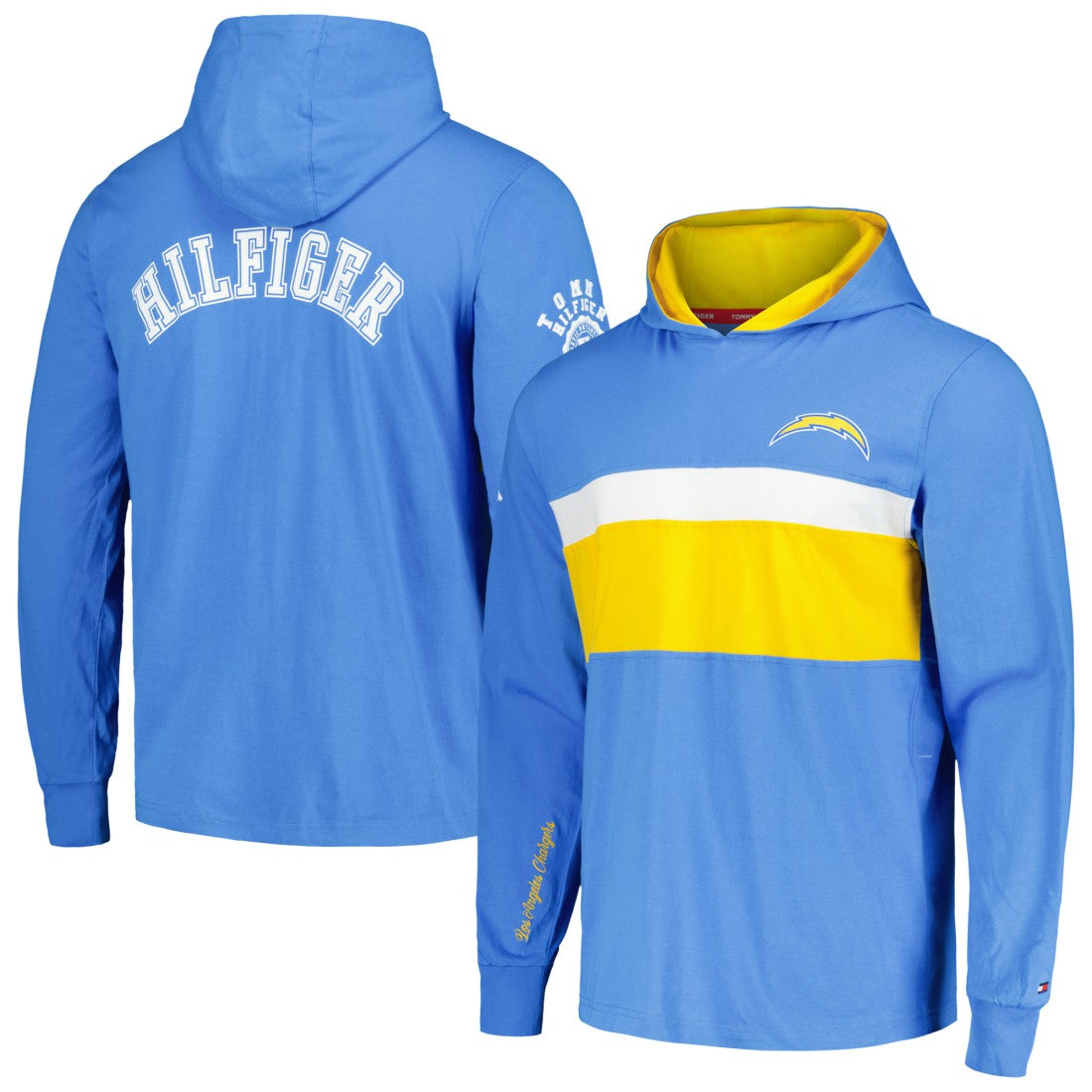 Los Angeles Chargers Tommy Hilfiger Morgan Long Sleeve Hoodie T-Shirt Powder Blue | NFL
