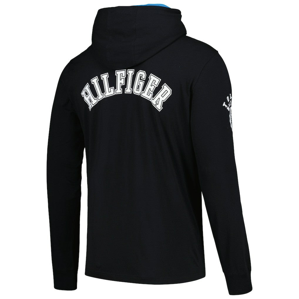 Carolina Panthers Tommy Hilfiger Morgan Long Sleeve Hoodie T-Shirt Black | NFL