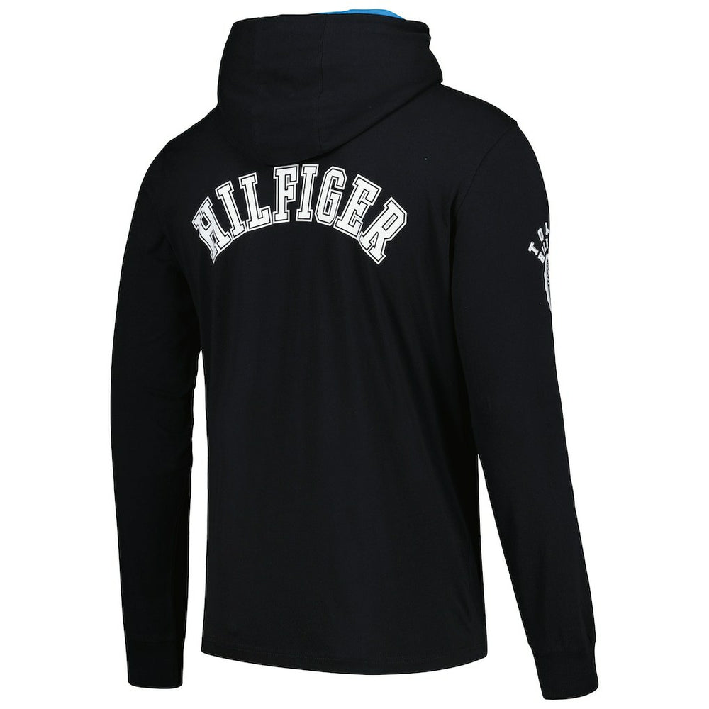 Carolina Panthers Tommy Hilfiger Morgan Long Sleeve Hoodie T-Shirt Black | NFL