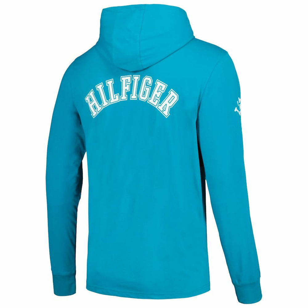 Miami Dolphins Tommy Hilfiger Morgan Long Sleeve Hoodie T-Shirt Aqua | NFL