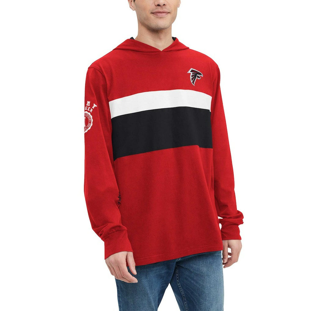 Atlanta Falcons Tommy Hilfiger Morgan Long Sleeve Hoodie T-Shirt Red | NFL