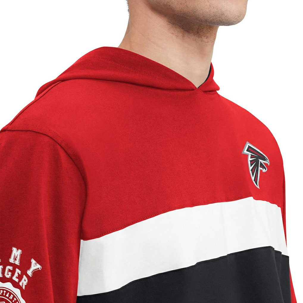 Atlanta Falcons Tommy Hilfiger Morgan Long Sleeve Hoodie T-Shirt Red | NFL