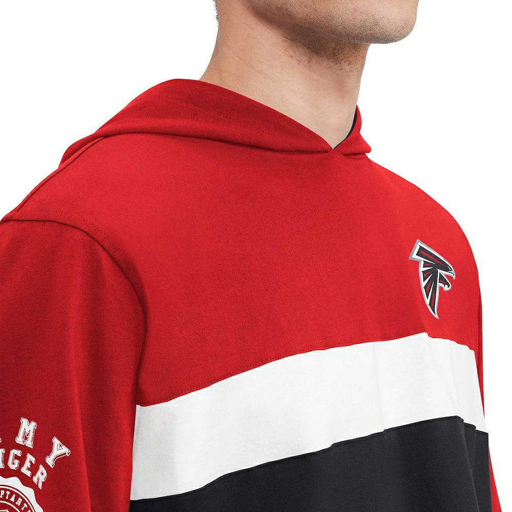 Atlanta Falcons Tommy Hilfiger Morgan Long Sleeve Hoodie T-Shirt Red | NFL
