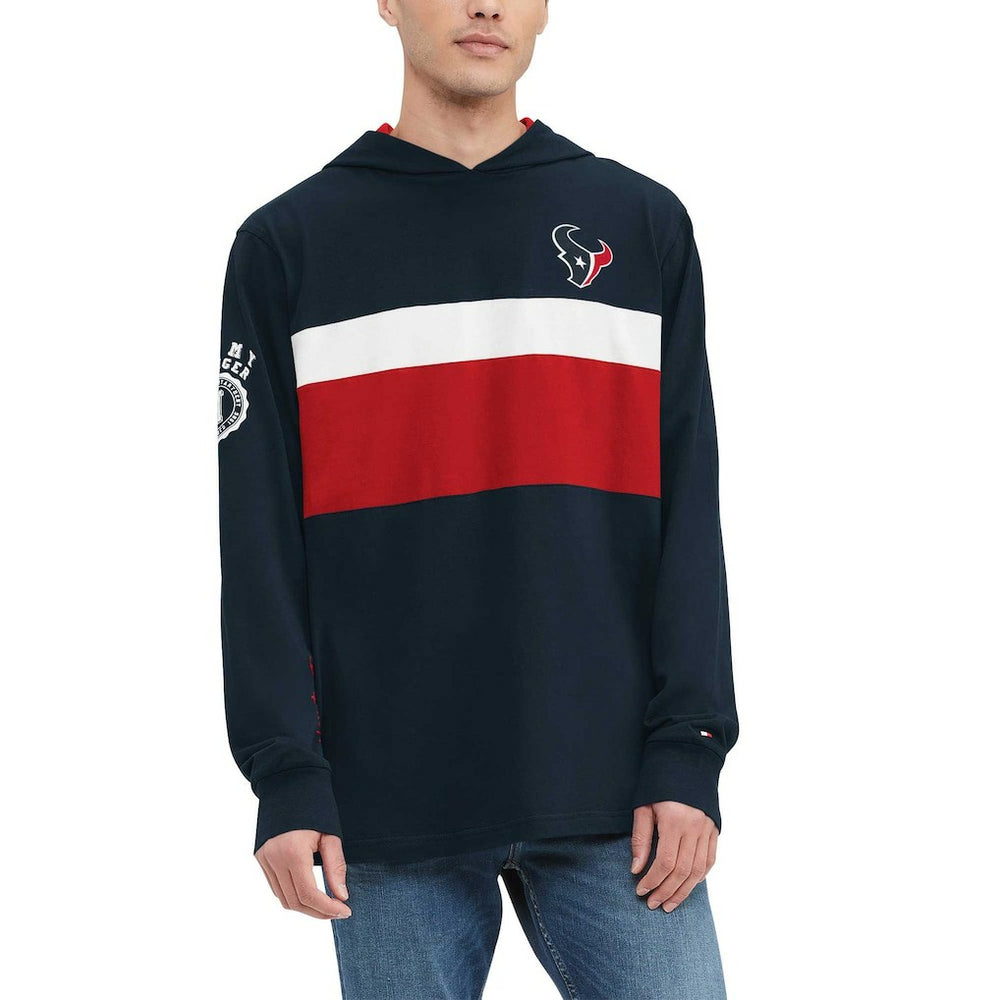 Houston Texans Tommy Hilfiger Morgan Long Sleeve Hoodie T-Shirt Navy | NFL