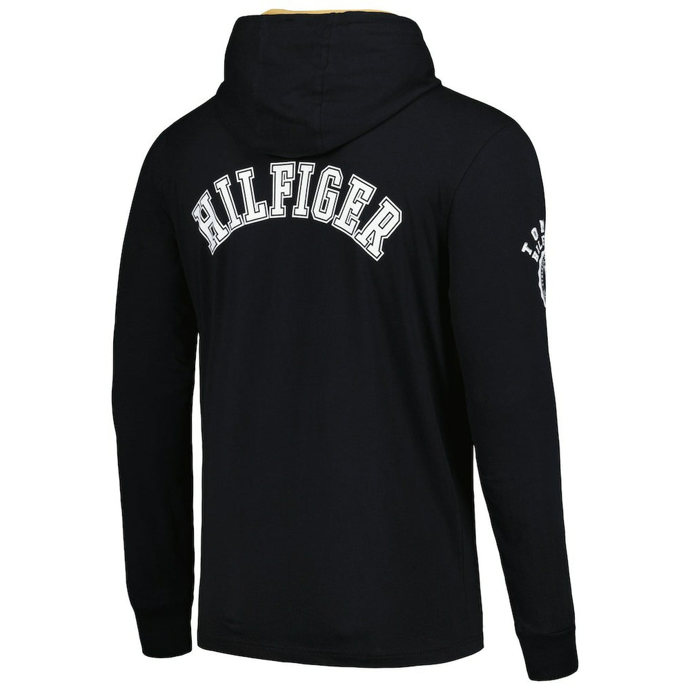 New Orleans Saints Tommy Hilfiger Morgan Long Sleeve Hoodie T-Shirt Black | NFL