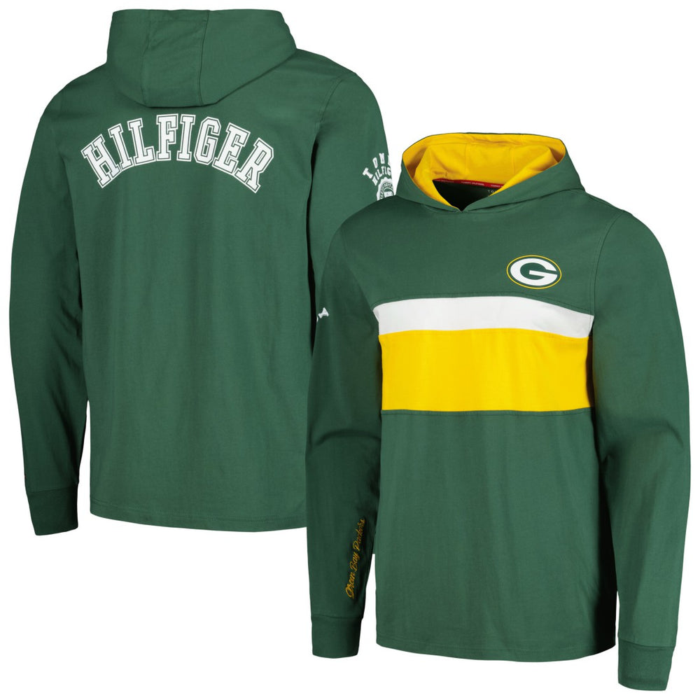 Green Bay Packers Tommy Hilfiger Morgan Long Sleeve Hoodie T-Shirt Green | NFL