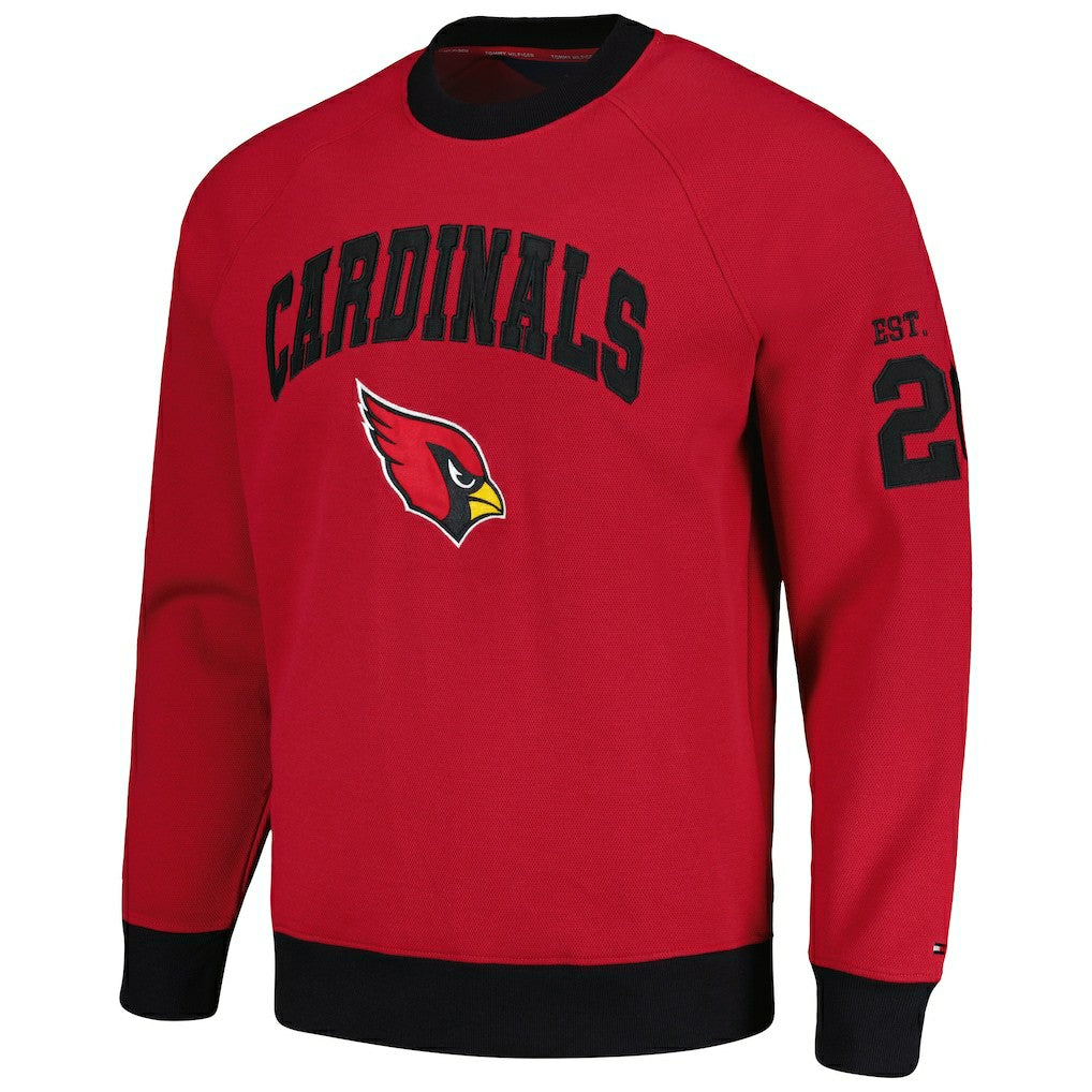 Arizona Cardinals Tommy Hilfiger Reese Raglan Tri-Blend Pullover Sweatshirt Cardinal | NFL