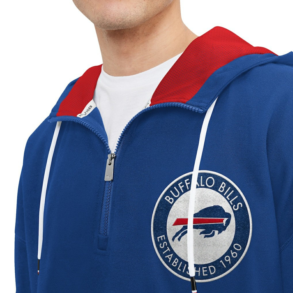 Buffalo Bills Tommy Hilfiger Aaron Quarter-Zip Hoodie Royal | NFL