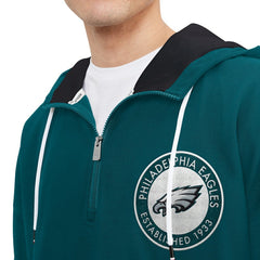 Philadelphia Eagles Tommy Hilfiger Midnight Aaron Quarter-Zip Hoodie Green | NFL