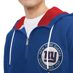 New York Giants Tommy Hilfiger Aaron Quarter-Zip Hoodie Royal | NFL