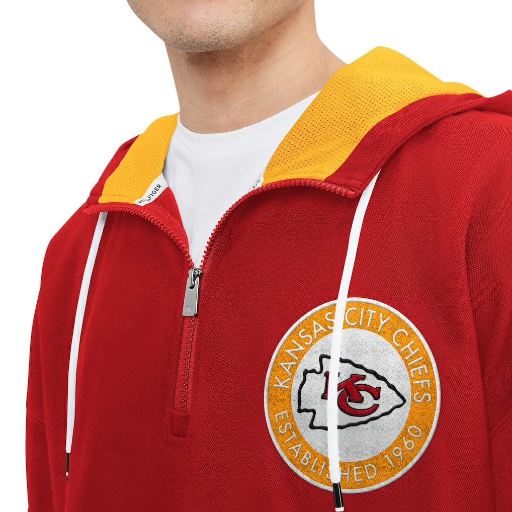 Kansas City Chiefs Tommy Hilfiger Aaron Quarter-Zip Hoodie Red | NFL