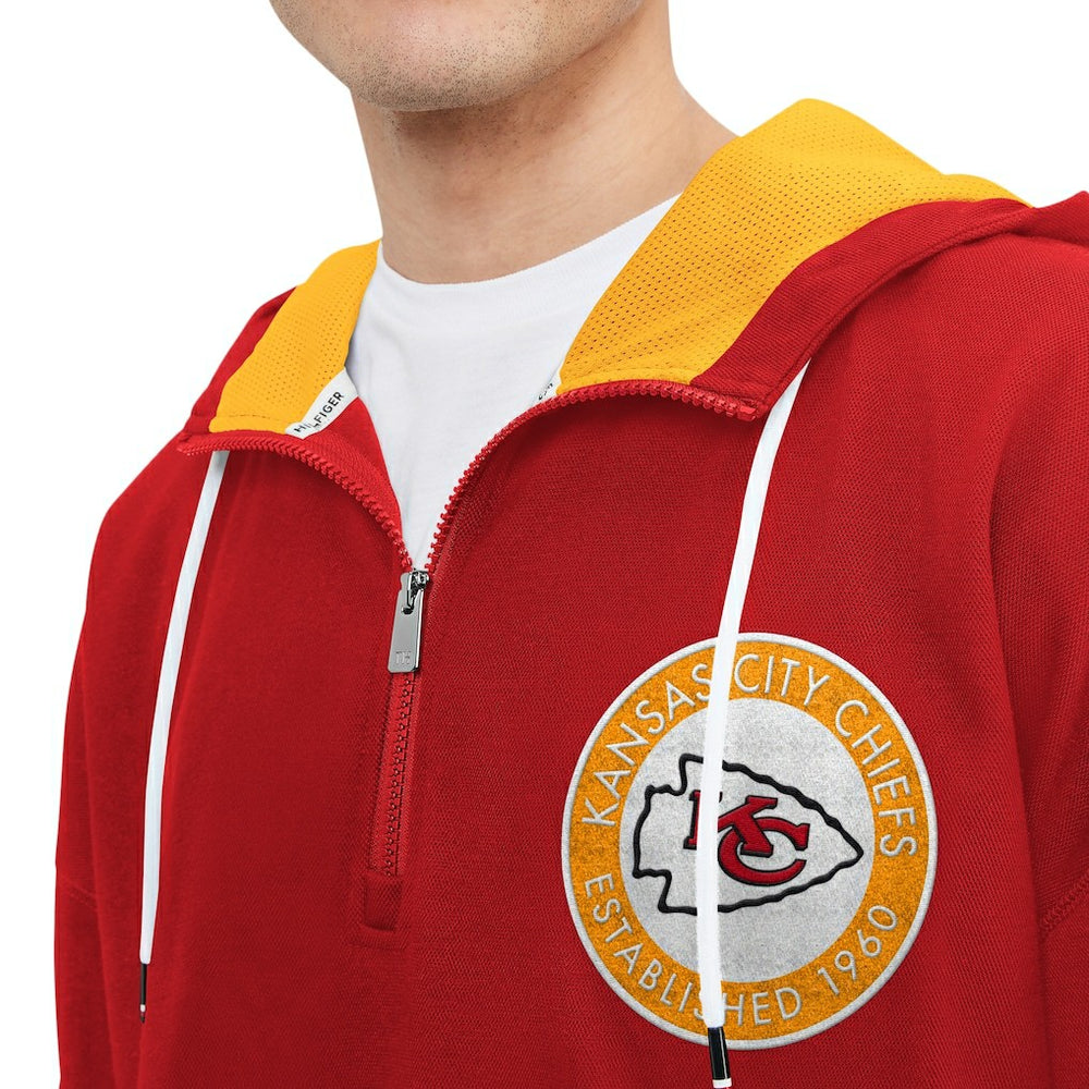 Kansas City Chiefs Tommy Hilfiger Aaron Quarter-Zip Hoodie Red | NFL