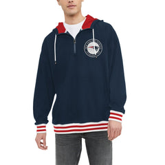 New England Patriots Tommy Hilfiger Aaron Quarter-Zip Hoodie Navy | NFL