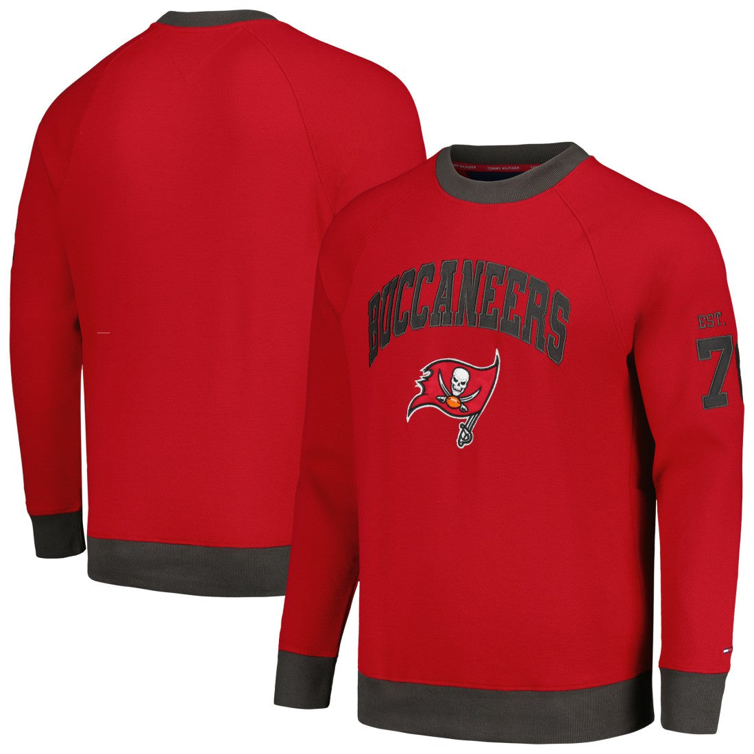 Tampa Bay Buccaneers Tommy Hilfiger Reese Raglan Tri-Blend Pullover Sweatshirt Red | NFL