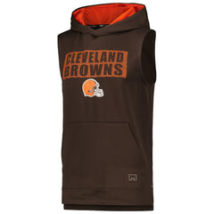 Cleveland Browns MSX by Michael Strahan Marathon Sleeveless Pullover Hoodie Brown | NFL