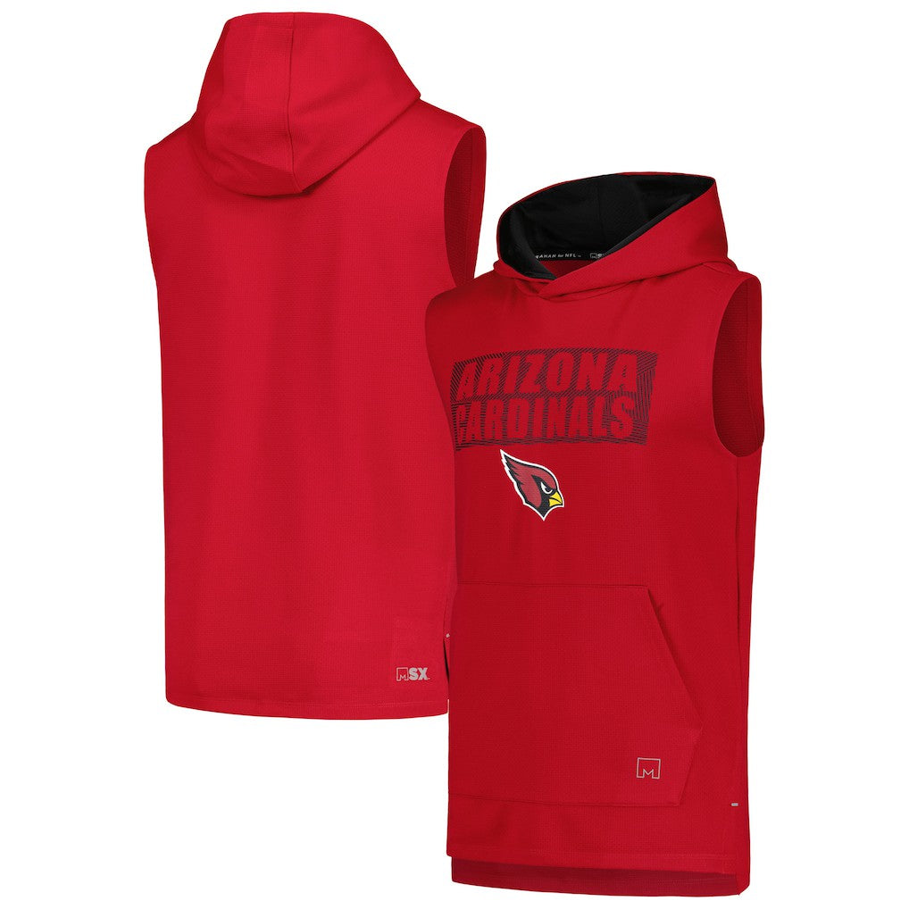 Arizona Cardinals MSX by Michael Strahan Marathon Sleeveless Pullover Hoodie Cardinal | NFL