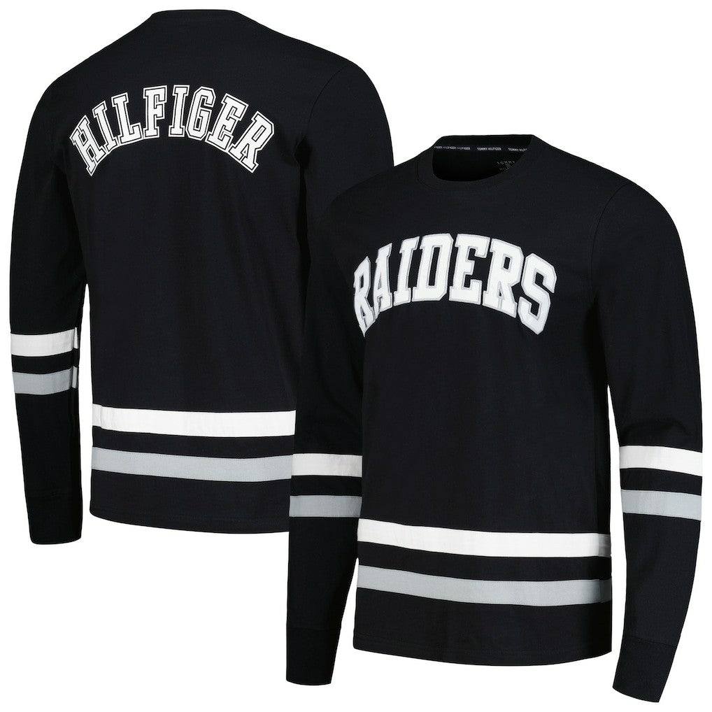 Las Vegas Raiders Tommy Hilfiger Nolan Long Sleeve T-Shirt Black/Silver | NFL