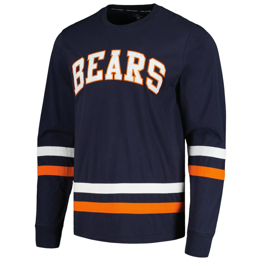 Chicago Bears Tommy Hilfiger Nolan Long Sleeve T-Shirt Navy/Orange | NFL