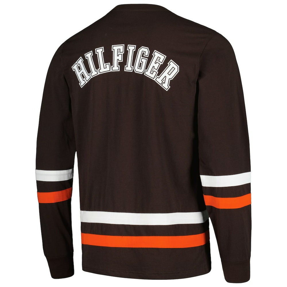 Cleveland Browns Tommy Hilfiger Nolan Long Sleeve T-Shirt Brown/Orange | NFL
