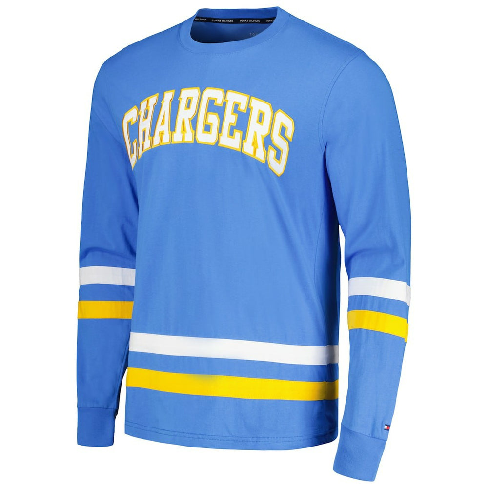 Los Angeles Chargers Tommy Hilfiger Nolan Long Sleeve T-Shirt Powder Blue/Gold | NFL