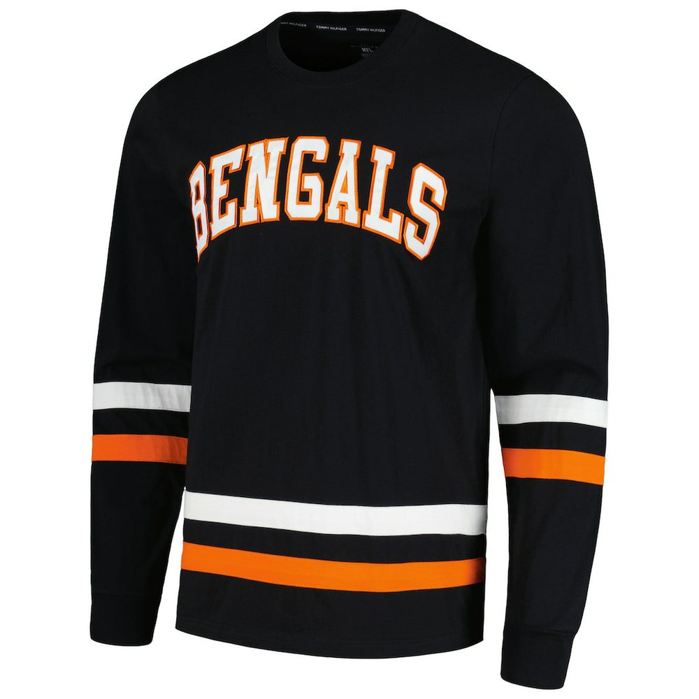 Cincinnati Bengals Tommy Hilfiger Nolan Long Sleeve T-Shirt Black/Orange | NFL