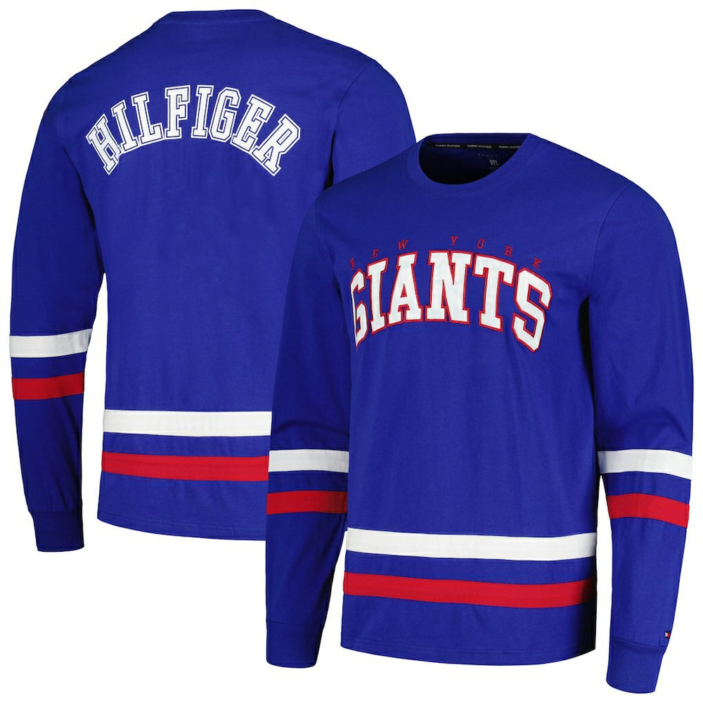 New York Giants Tommy Hilfiger Nolan Long Sleeve T-Shirt Royal/Red | NFL