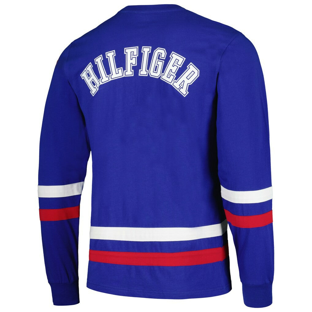 New York Giants Tommy Hilfiger Nolan Long Sleeve T-Shirt Royal/Red | NFL