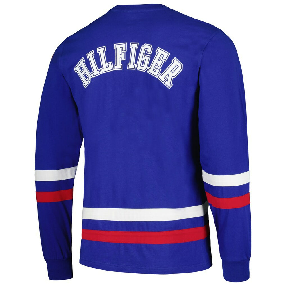 New York Giants Tommy Hilfiger Nolan Long Sleeve T-Shirt Royal/Red | NFL