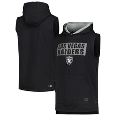 Las Vegas Raiders MSX by Michael Strahan Marathon Sleeveless Pullover Hoodie Black | NFL