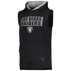 Las Vegas Raiders MSX by Michael Strahan Marathon Sleeveless Pullover Hoodie Black | NFL