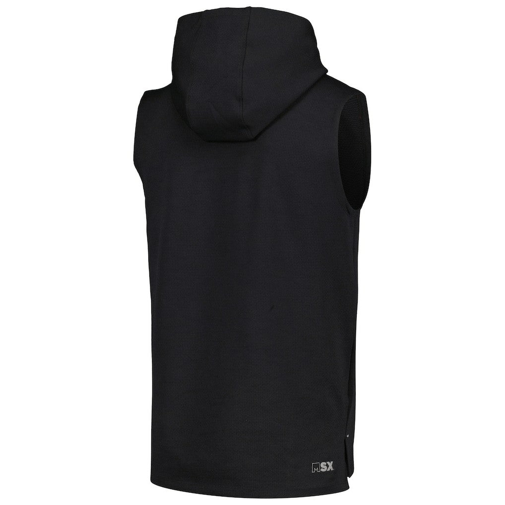 Las Vegas Raiders MSX by Michael Strahan Marathon Sleeveless Pullover Hoodie Black | NFL