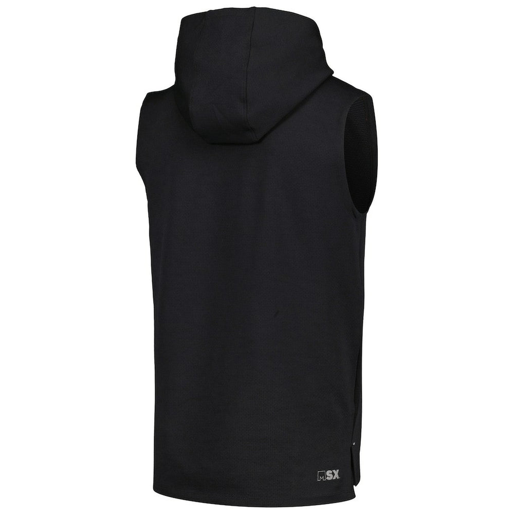 Las Vegas Raiders MSX by Michael Strahan Marathon Sleeveless Pullover Hoodie Black | NFL
