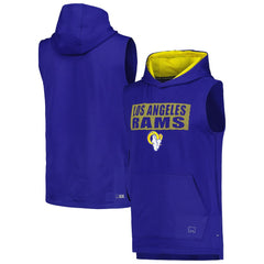 Los Angeles Rams MSX by Michael Strahan Marathon Sleeveless Pullover Hoodie Royal | NFL