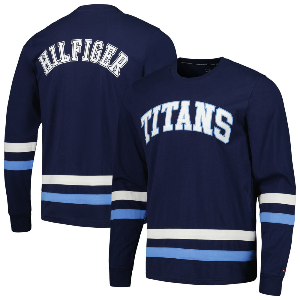 Tennessee Titans Tommy Hilfiger Nolan Long Sleeve T-Shirt Navy/Light Blue | NFL