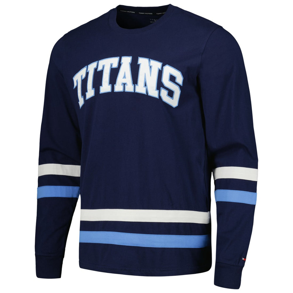 Tennessee Titans Tommy Hilfiger Nolan Long Sleeve T-Shirt Navy/Light Blue | NFL