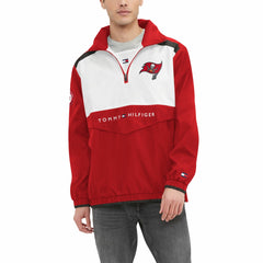 Tampa Bay Buccaneers Tommy Hilfiger Carter Half-Zip Hooded Top Red/White | NFL