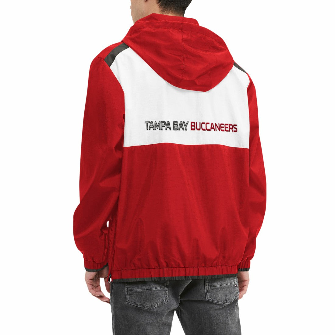 Tampa Bay Buccaneers Tommy Hilfiger Carter Half-Zip Hooded Top Red/White | NFL