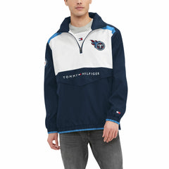 Tennessee Titans Tommy Hilfiger Carter Half-Zip Hooded Top Navy/White | NFL